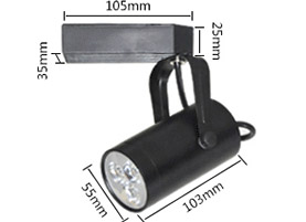 3W LD-DL-GLB-01-3W White Shell LED Track Light LED 3*1W Warm White LED Track Lamp Diameter 55mm LED Spotlight